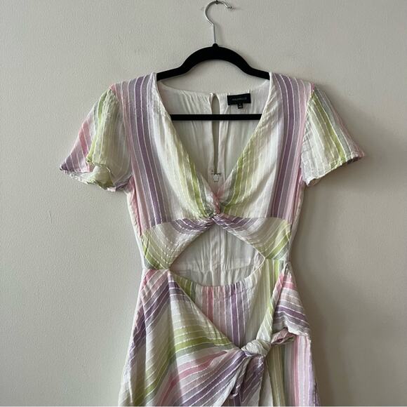 Majorelle Evelyn Mini Dress in Pastel Multi Stripe - Picture 4 of 8